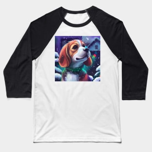 Cute Beagle Drawing Baseball T-Shirt